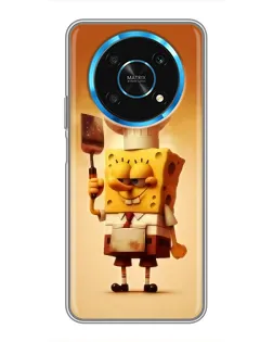Чехол для Huawei Honor Magic 6 Lite 5G с картинкой «Губка Боб повар»