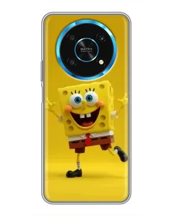 Чехол для Huawei Honor Magic 6 Lite 5G с картинкой «Позитивный Губка Боб»