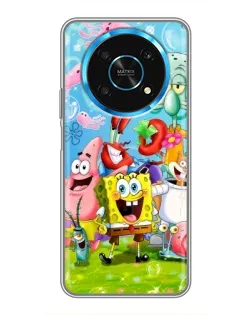 Чехол для Huawei Honor Magic 6 Lite 5G с картинкой «Губка Боб и друзья»