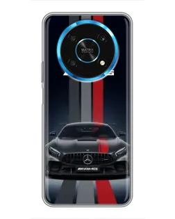 Чехол для Huawei Honor Magic 6 Lite 5G с картинкой «Mercedes — белый карбон»
