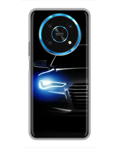 Чехол для Huawei Honor Magic 6 Lite 5G с картинкой «Неоновый взгляд Audi»
