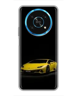 Чехол для Huawei Honor Magic 6 Lite 5G с картинкой «Lamborghini желтый акцент»