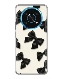 Чехол для Huawei Honor Magic 6 Lite 5G с картинкой «Черные бантики»