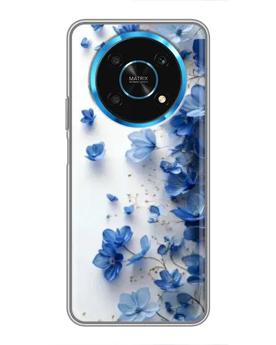 Чехол для Huawei Honor Magic 6 Lite 5G с картинкой «Голубой цветочный каскад»