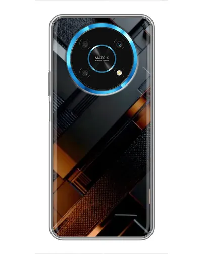 Чехол для Huawei Honor Magic 6 Lite 5G с картинкой «Черные геометрические блоки»
