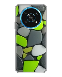 Чехол для Huawei Honor Magic 6 Lite 5G с картинкой «Яркая неоновая галька»