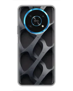 Чехол для Huawei Honor Magic 6 Lite 5G с картинкой «Объемное серое плетение»