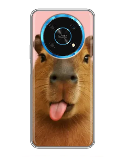 Чехол для Huawei Honor Magic 6 Lite 5G с картинкой «Капибара с языком»