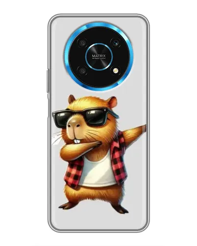 Чехол для Huawei Honor Magic 6 Lite 5G с картинкой «Капибара рэпер даб»