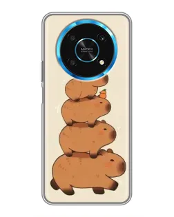 Чехол для Huawei Honor Magic 6 Lite 5G с картинкой «Башня из капибар»