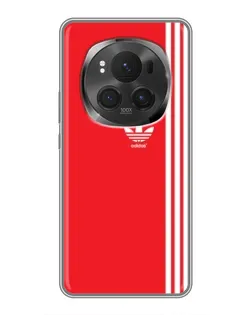 Чехол для Huawei Honor Magic 6 Pro с картинкой «Красный минимализм Adidas»