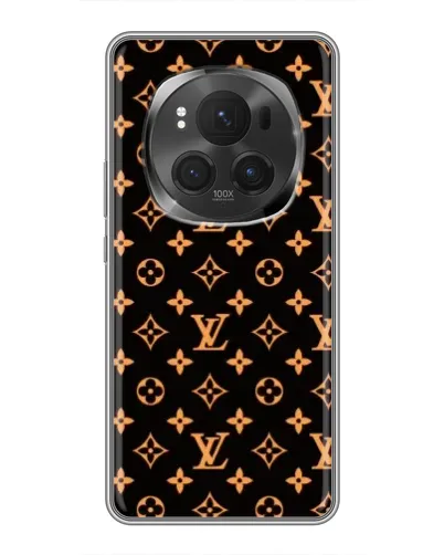 Чехол для Huawei Honor Magic 6 Pro с картинкой «Золотая монограмма LV»