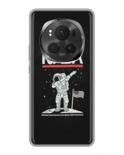 Чехол для Huawei Honor Magic 6 Pro с картинкой «NASA — шагаем по Луне»