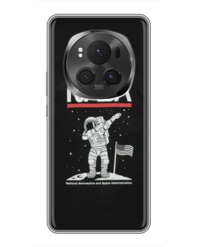 Чехол для Huawei Honor Magic 6 Pro с картинкой «NASA — шагаем по Луне»
