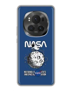 Чехол для Huawei Honor Magic 6 Pro с картинкой «NASA — лунная миссия»
