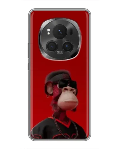 Чехол для Huawei Honor Magic 6 Pro с картинкой «Bored Ape в красном» Чехол для Huawei Honor Magic 6 Pro с картинкой «Bored Ape в красном»