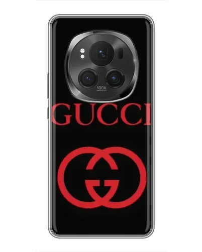 Чехол для Huawei Honor Magic 6 Pro с картинкой «Gucci — красный логотип»