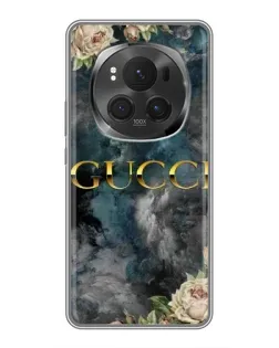 Чехол для Huawei Honor Magic 6 Pro с картинкой «Абстрактные цветы Gucci»