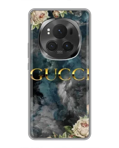 Чехол для Huawei Honor Magic 6 Pro с картинкой «Абстрактные цветы Gucci»