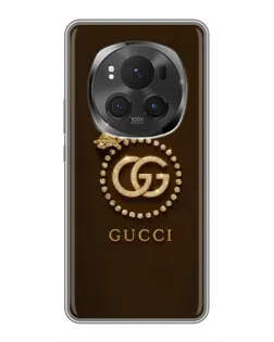 Чехол для Huawei Honor Magic 6 Pro с картинкой «Gucci — золотая бабочка»