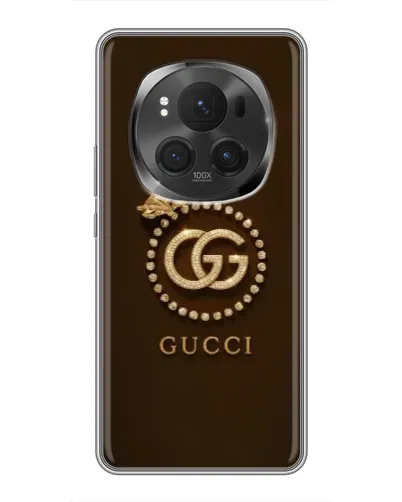 Чехол для Huawei Honor Magic 6 Pro с картинкой «Gucci — золотая бабочка»