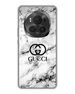 Чехол для Huawei Honor Magic 6 Pro с картинкой «Gucci — мраморный шик»
