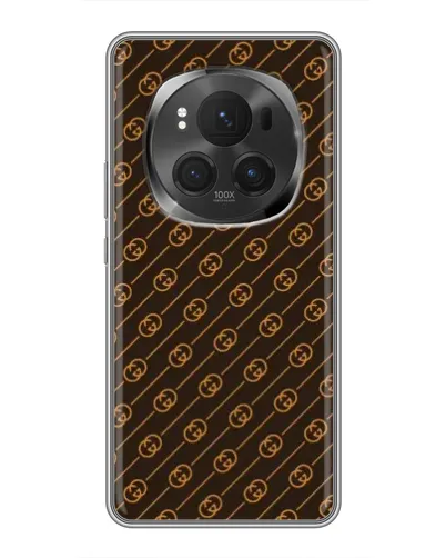 Чехол для Huawei Honor Magic 6 Pro с картинкой «Gucci — золотые диагонали»