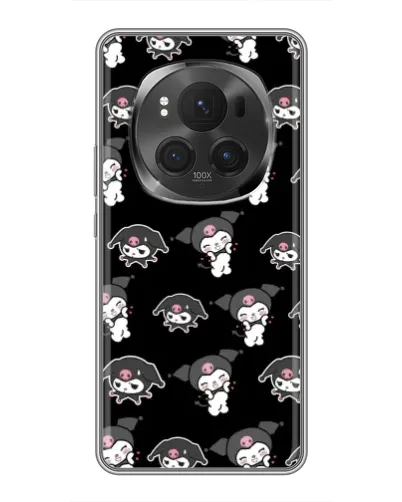 Чехол для Huawei Honor Magic 6 Pro с картинкой «Черный паттерн Kuromi»