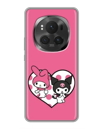 Чехол для Huawei Honor Magic 6 Pro с картинкой «Kuromi и My Melody»