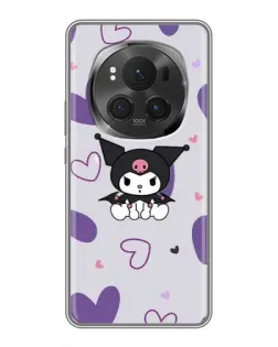 Чехол для Huawei Honor Magic 6 Pro с картинкой «Kuromi и лавандовые сердца»