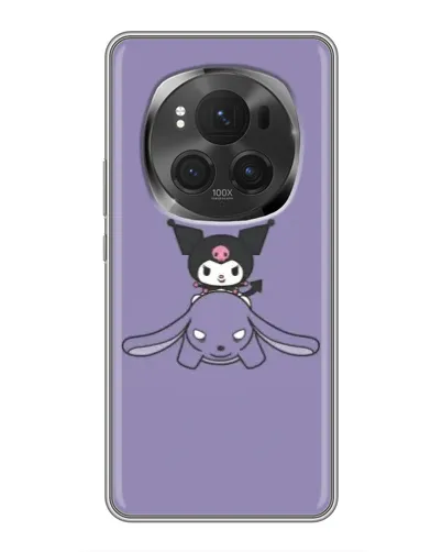 Чехол для Huawei Honor Magic 6 Pro с картинкой «Kuromi на лиловом фоне»