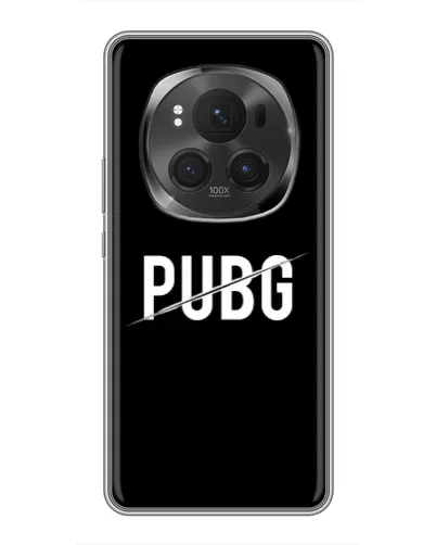 Чехол для Huawei Honor Magic 6 Pro с картинкой «PUBG — белый логотип»