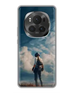 Чехол для Huawei Honor Magic 6 Pro с картинкой «Герой PUBG на скале»