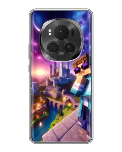 Чехол для Huawei Honor Magic 6 Pro с картинкой «Стив и космос» Чехол для Huawei Honor Magic 6 Pro с картинкой «Стив и космос»