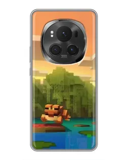Чехол для Huawei Honor Magic 6 Pro с картинкой «Майнкрафт закат солнца»