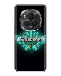 Чехол для Huawei Honor Magic 6 Pro с картинкой «Minecraft Diamond лого»