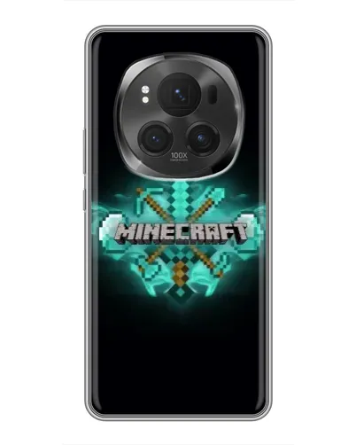 Чехол для Huawei Honor Magic 6 Pro с картинкой «Minecraft Diamond лого» Чехол для Huawei Honor Magic 6 Pro с картинкой «Minecraft Diamond лого»