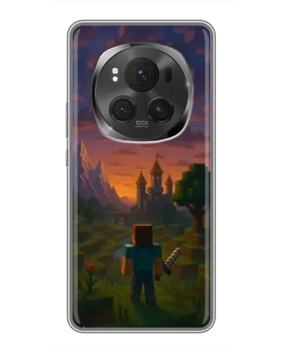Чехол для Huawei Honor Magic 6 Pro с картинкой «Стив у башни» Чехол для Huawei Honor Magic 6 Pro с картинкой «Стив у башни»