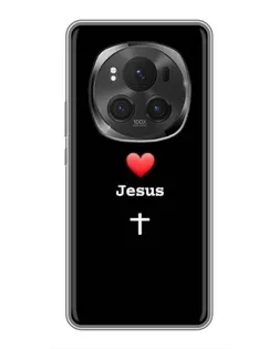 Чехол для Huawei Honor Magic 6 Pro с картинкой «Сердце - Jesus» Чехол для Huawei Honor Magic 6 Pro с картинкой «Сердце - Jesus»