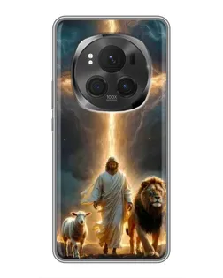 Чехол для Huawei Honor Magic 6 Pro с картинкой «Лев Иуды и Свет» Чехол для Huawei Honor Magic 6 Pro с картинкой «Лев Иуды и Свет»