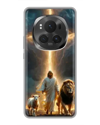 Чехол для Huawei Honor Magic 6 Pro с картинкой «Лев Иуды и Свет» Чехол для Huawei Honor Magic 6 Pro с картинкой «Лев Иуды и Свет»