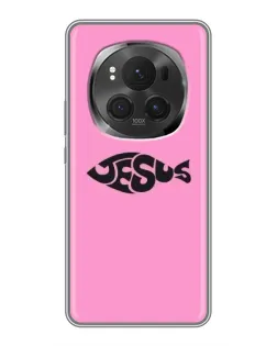 Чехол для Huawei Honor Magic 6 Pro с картинкой «Розовый символ  Jesus»