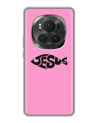 Чехол для Huawei Honor Magic 6 Pro с картинкой «Розовый символ Jesus» Чехол для Huawei Honor Magic 6 Pro с картинкой «Розовый символ Jesus»