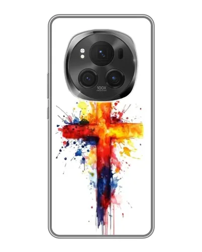 Чехол для Huawei Honor Magic 6 Pro с картинкой «Акварельный крест» Чехол для Huawei Honor Magic 6 Pro с картинкой «Акварельный крест»