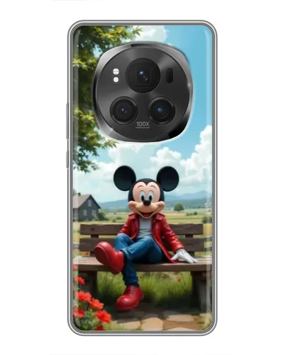 Чехол для Huawei Honor Magic 6 Pro с картинкой «Микки на скамейке»