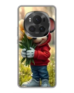 Чехол для Huawei Honor Magic 6 Pro с картинкой «Микки с тюльпанами»