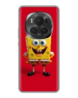 Чехол для Huawei Honor Magic 6 Pro с картинкой «Спанч Боб на красном»