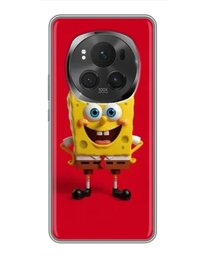 Чехол для Huawei Honor Magic 6 Pro с картинкой «Спанч Боб на красном»
