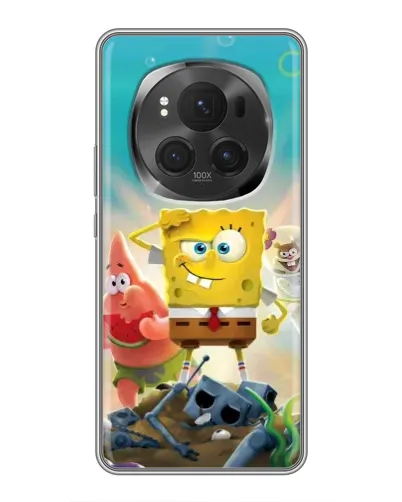 Чехол для Huawei Honor Magic 6 Pro с картинкой «Спанч Боб победитель»