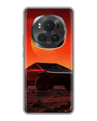Чехол для Huawei Honor Magic 6 Pro с картинкой «Cybertruck на Марсе»